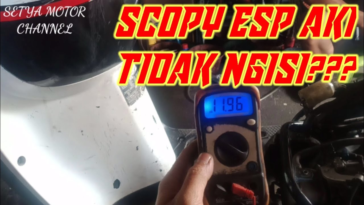 Penyebab Aki scoopy esp tidak mau mengisi...#otomotif #bengkelmotor #honda