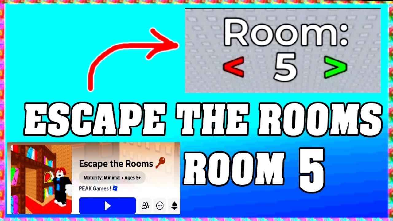ROOM 5 ESCAPE THE ROOMS Roblox Walkthrough [Full Guide English]