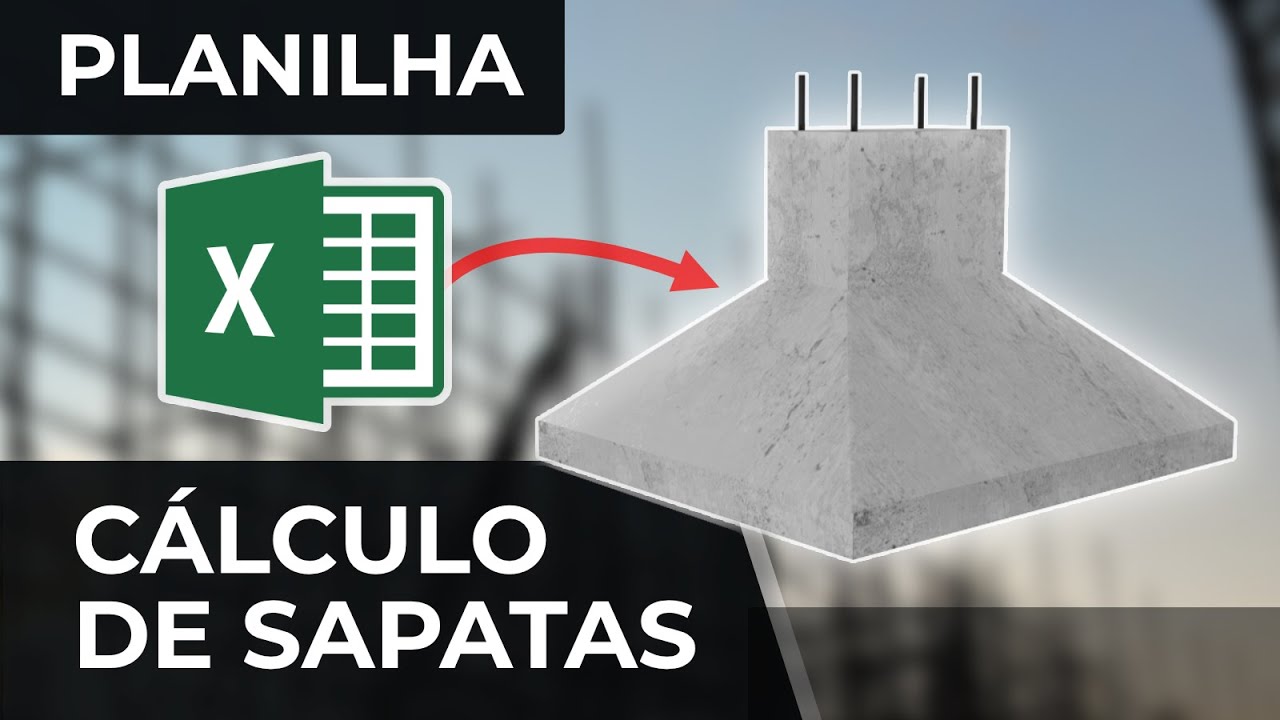 Planilha para cálculo de sapatas com flexão cortante e normal