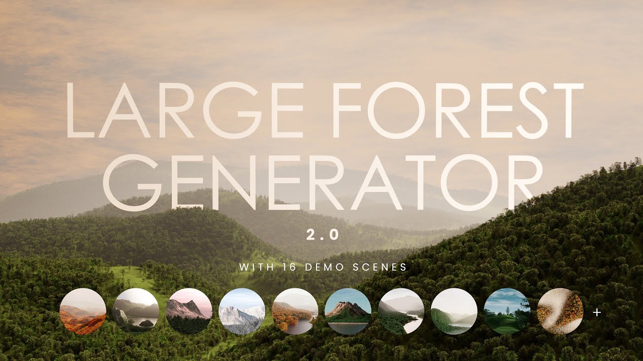 Large Forest Generator 2.0 - procedural Blender addon