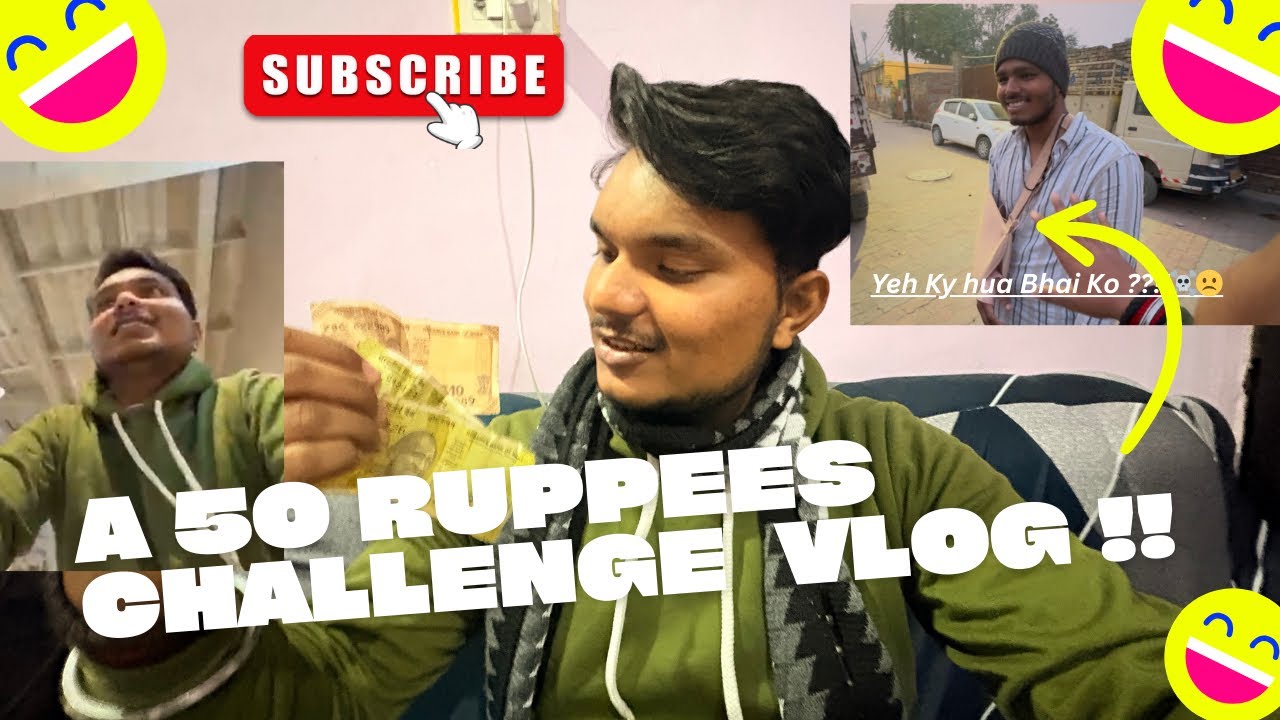 A 50 Rupees Challenge Vlog !! 🥳✨. #challenge #vloggingchannel #youtube #fypage 
