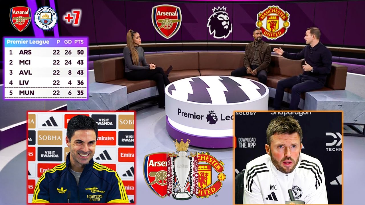 Arsenal vs Man United 🔥 Arteta & Carrick Clash! Gunners Aim to Extend Lead Over City in Title Race