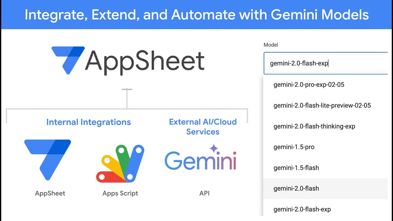 Gemini AI + AppSheet: 8 Powerful Models You Must See! 🤯