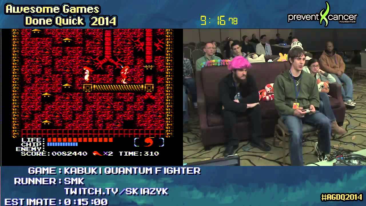 Kabuki Quantum Fighter :: SPEED RUN (0:13:45) [NES] Live by SMK #AGDQ 2014