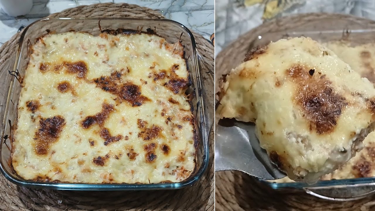 أروع غراتان بطاطا إقتصادي غير بنصف صدر دجاج😍يجي مفرمج بالبنة😋  وصفة رمضانية بامتياز 👌