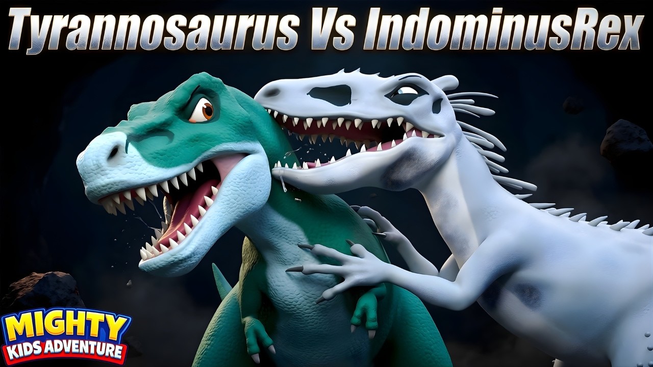 T-REX vs INDOMINUS REX!🦖 The Ultimate Hybrid Battle | EP 9 | Dinosaur Rescue | Mighty Kids Adventure
