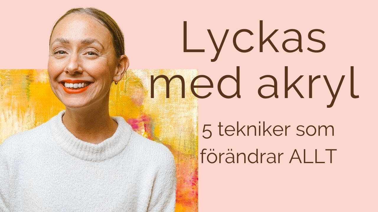 5 Enkla målartekniker i akryl för nybörjare! Förbättra din målning.