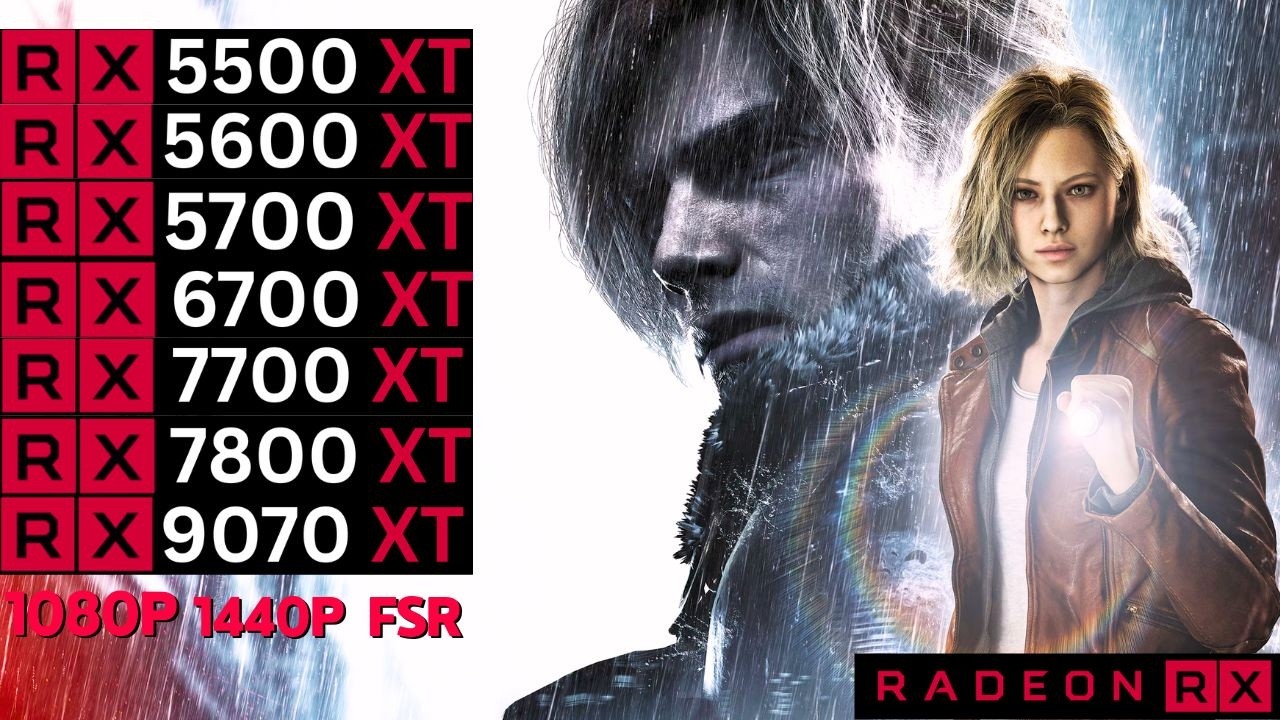 Resident Evil Requiem RX 5500 XT RX 5600 XT RX 5700 XT RX 6700 XT RX 7700 XT RX 7800 XT RX 9070 XT