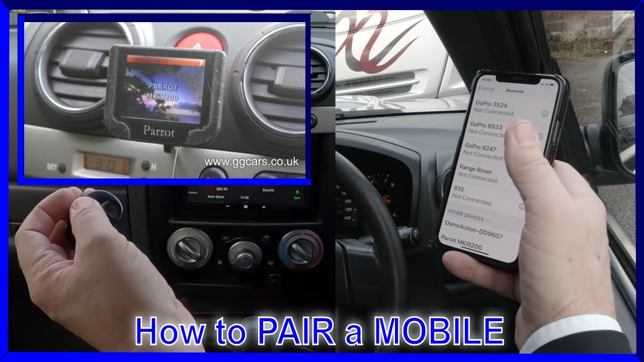 Как подключить мобильный телефон к Bluetooth-гарнитуре Parrot MKi9200