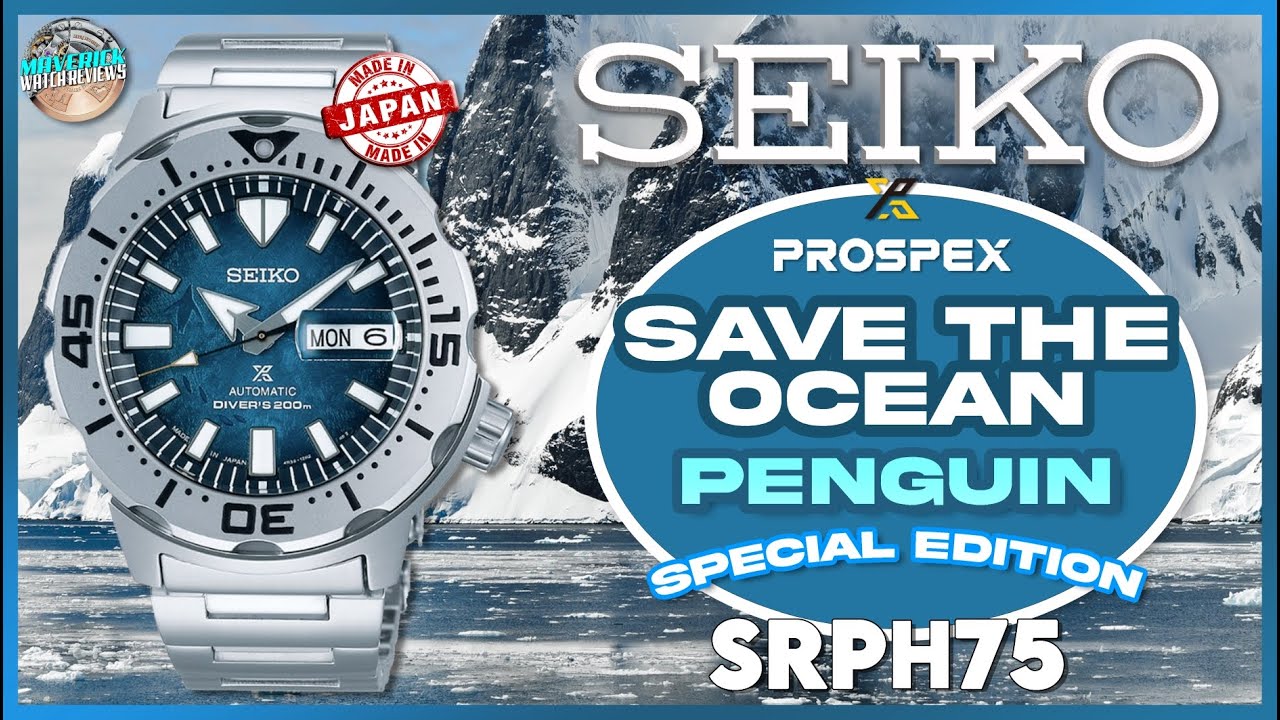 Распаковка и обзор часов Seiko Prospex Save The Ocean Antarctica Penguin Special Edition SRPH75 |...