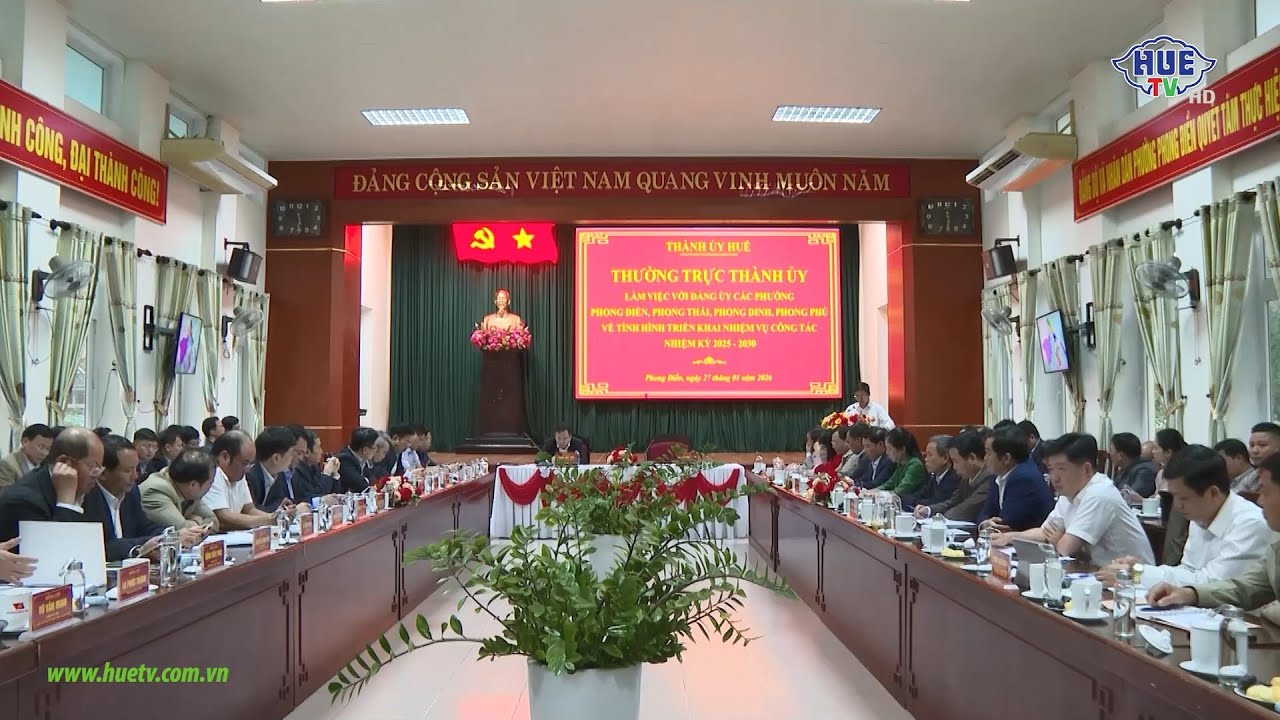 Thường trực Thành ủy làm việc với các phường Phong Điền, Phong Thái, Phong Dinh, Phong Phú