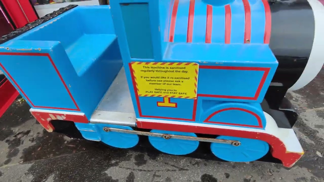Moving Thomas the Tank Engine Kiddie Ride Outdoors