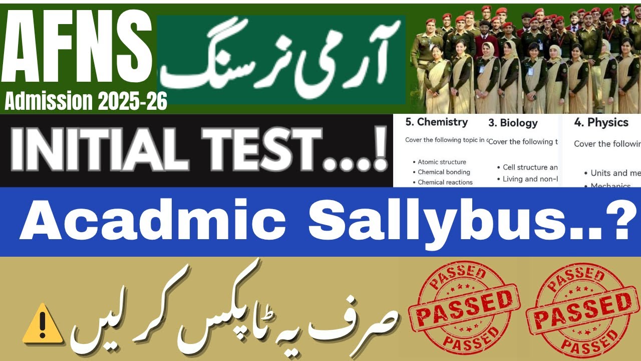 AFNS Test 2025 Academic Syllabus Explained| Subjects, Pattern & Preparation Tips |Passed 🚫