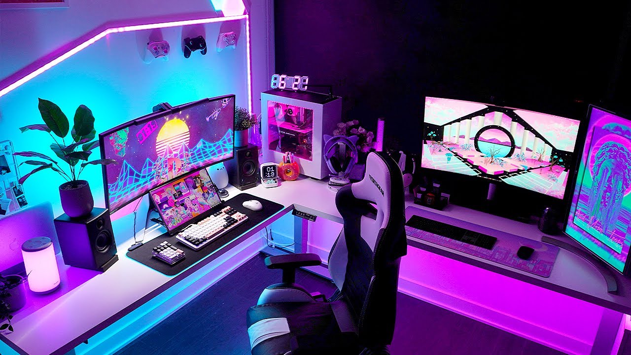L-shape Gamer Girl Setup Makeover