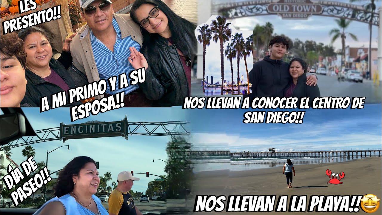 MI FAMILIA NOS LLEVAN AL CENTRO DE SAN DIEGO🥰Y A LA PLAYA🏝️CONOZCAN A MI FAMILIA 🤗