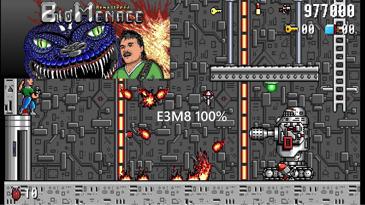 Bio Menace Remastered E3M8 Hard с комментариями