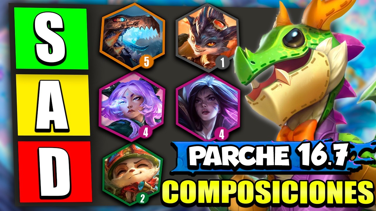 ✅ MEJORES COMPOSICIONES para SUBIR ELO en el PARCHE 16.7 TFT 🤯
