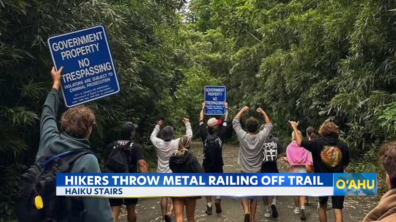 Metal railing thrown off Haiku Stairs frustrates city officials