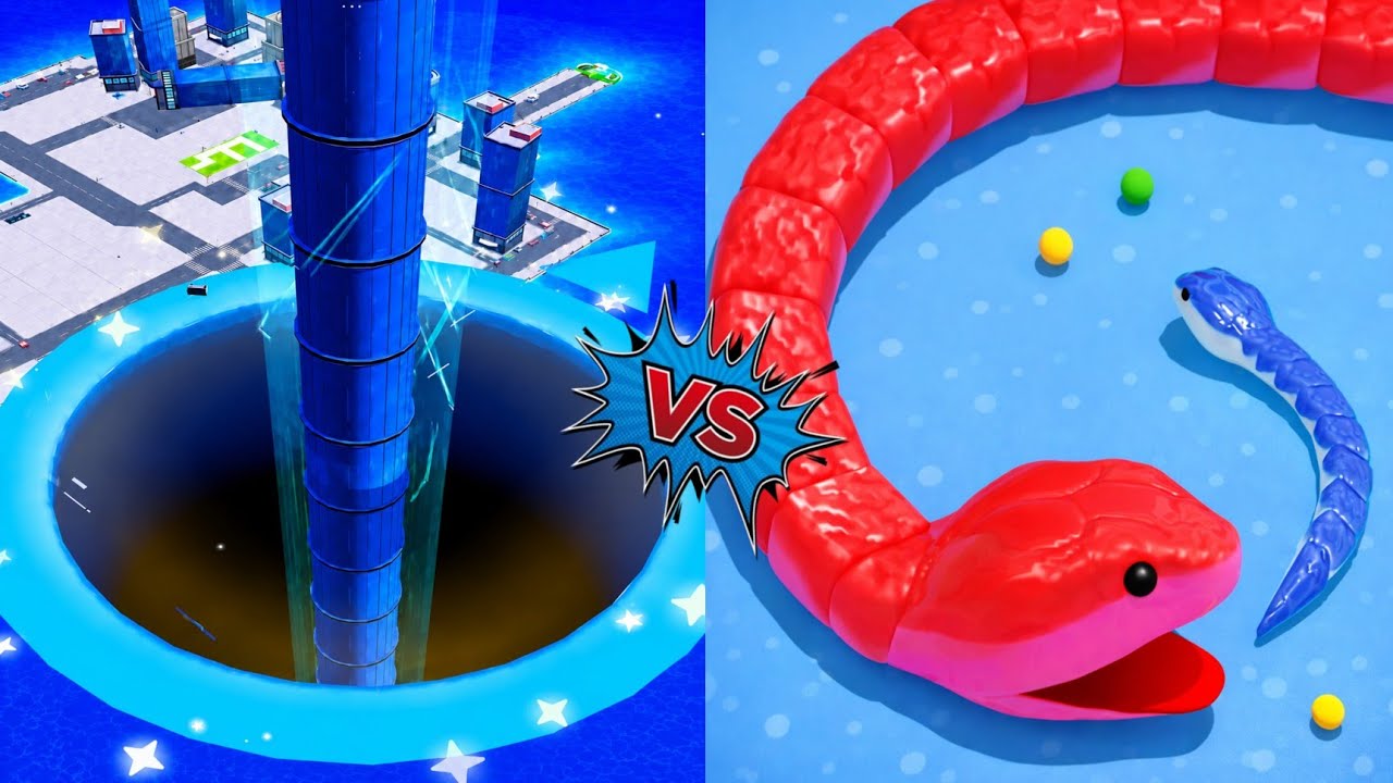 Snake Clash.io VS Hole.io - Ultimate Gameplay Comparison! Which is the Best? #227 