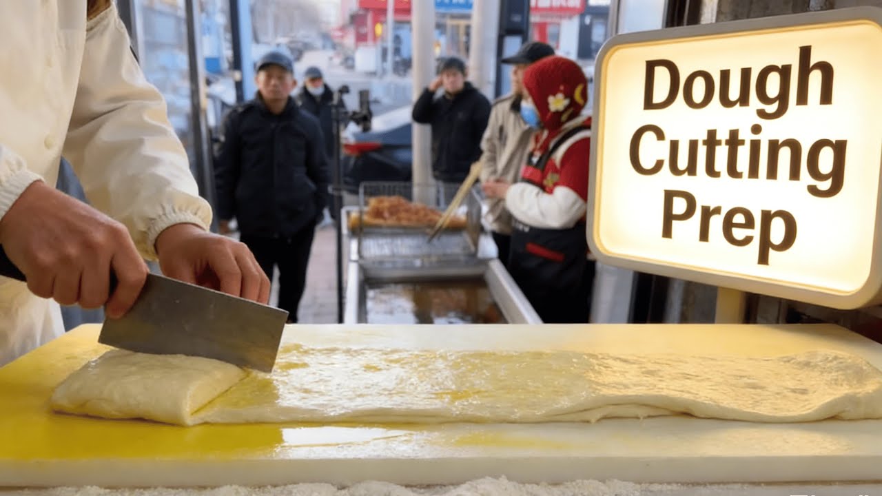 Husband-Wife Fried Dough Stall: Mouthwatering Crispy Youtiao Bites