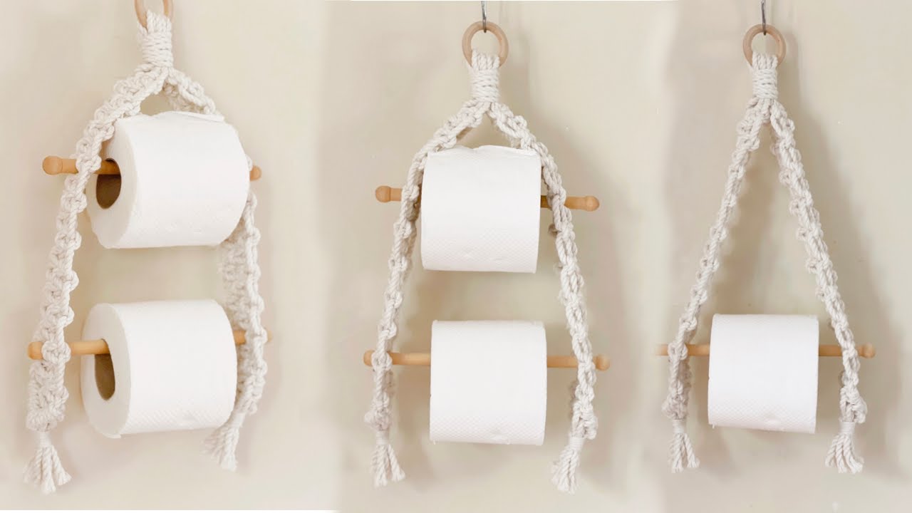 Boho Macrame Tissue Holder | Paper Towel Holder | Easy Tutorial Step-by-Step