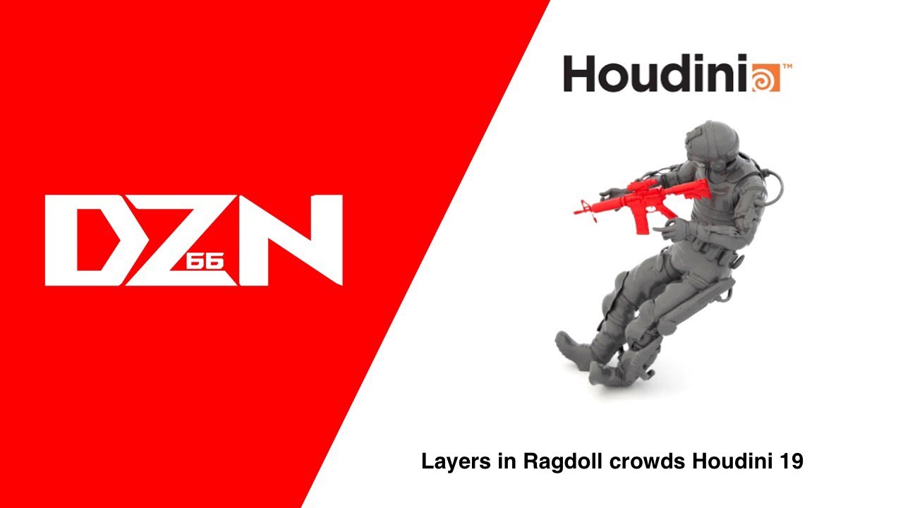 Layers in ragdoll crowds Houdini 19