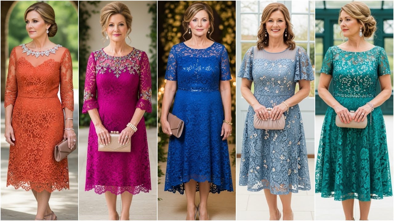 Lace Tea Length Mother of the Bride Dresses | Elegant Options for Garden & Church Weddings 2025