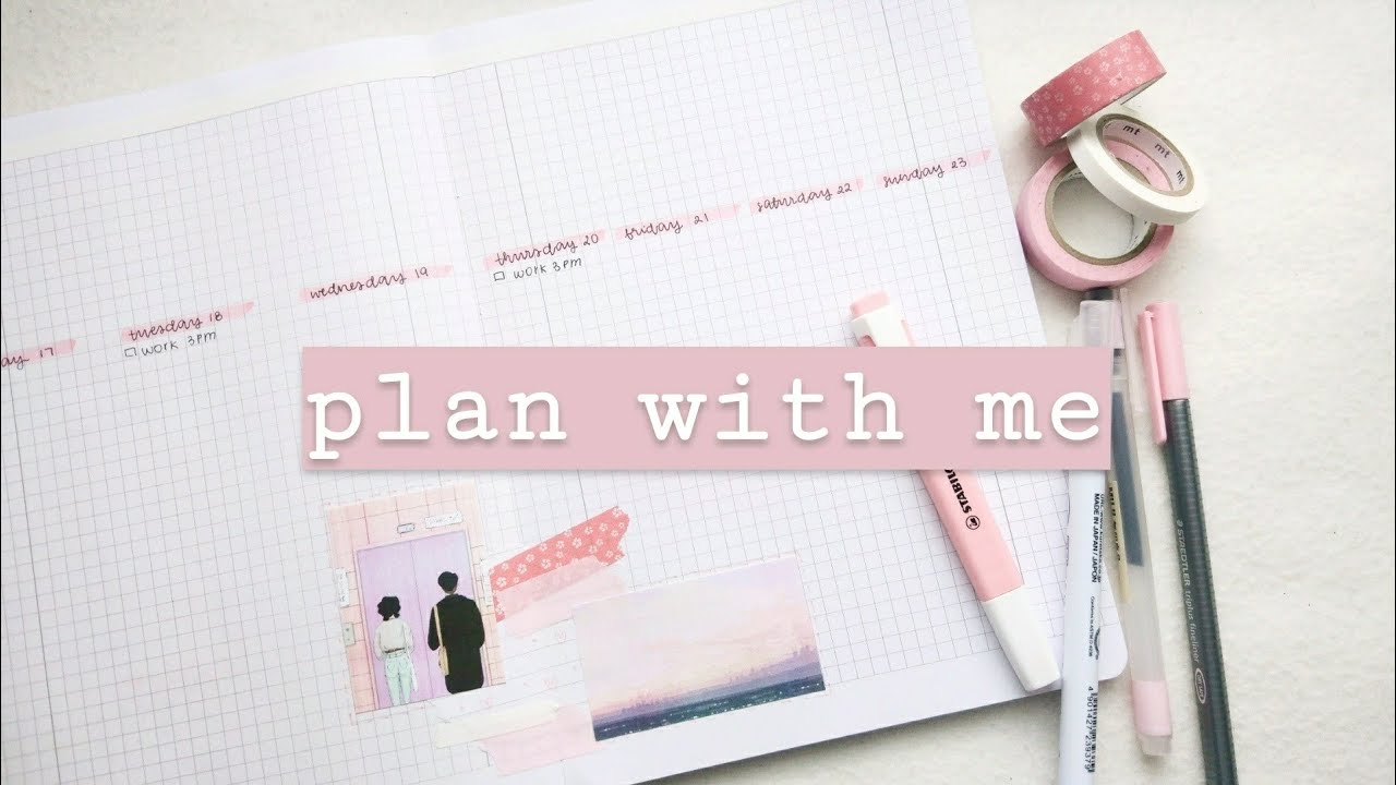 plan with me - minimalistic kpop bujo weekly spread