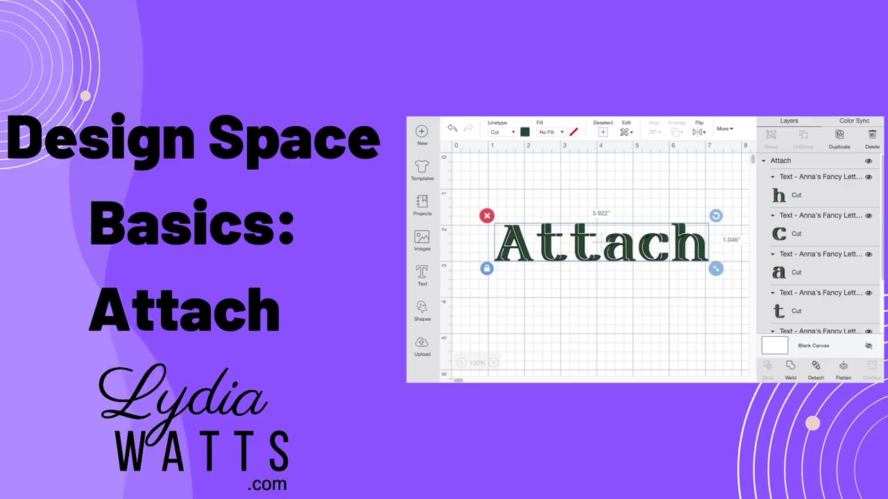 Using Attach in Cricut Design Space