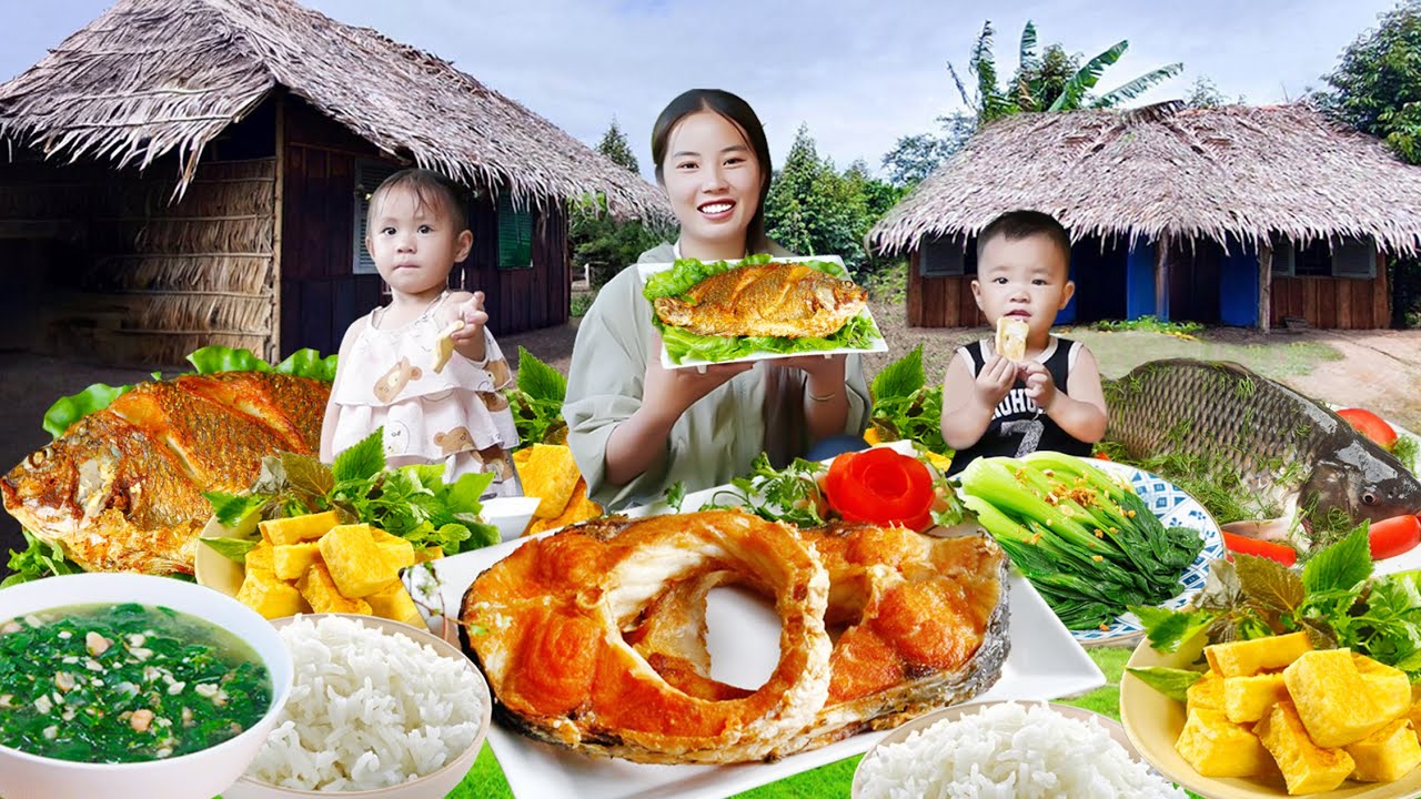 BREAKFAST with Crispy Golden FRIED FISH - Family Recipe | Cooking with Ms.Duong | Village Life