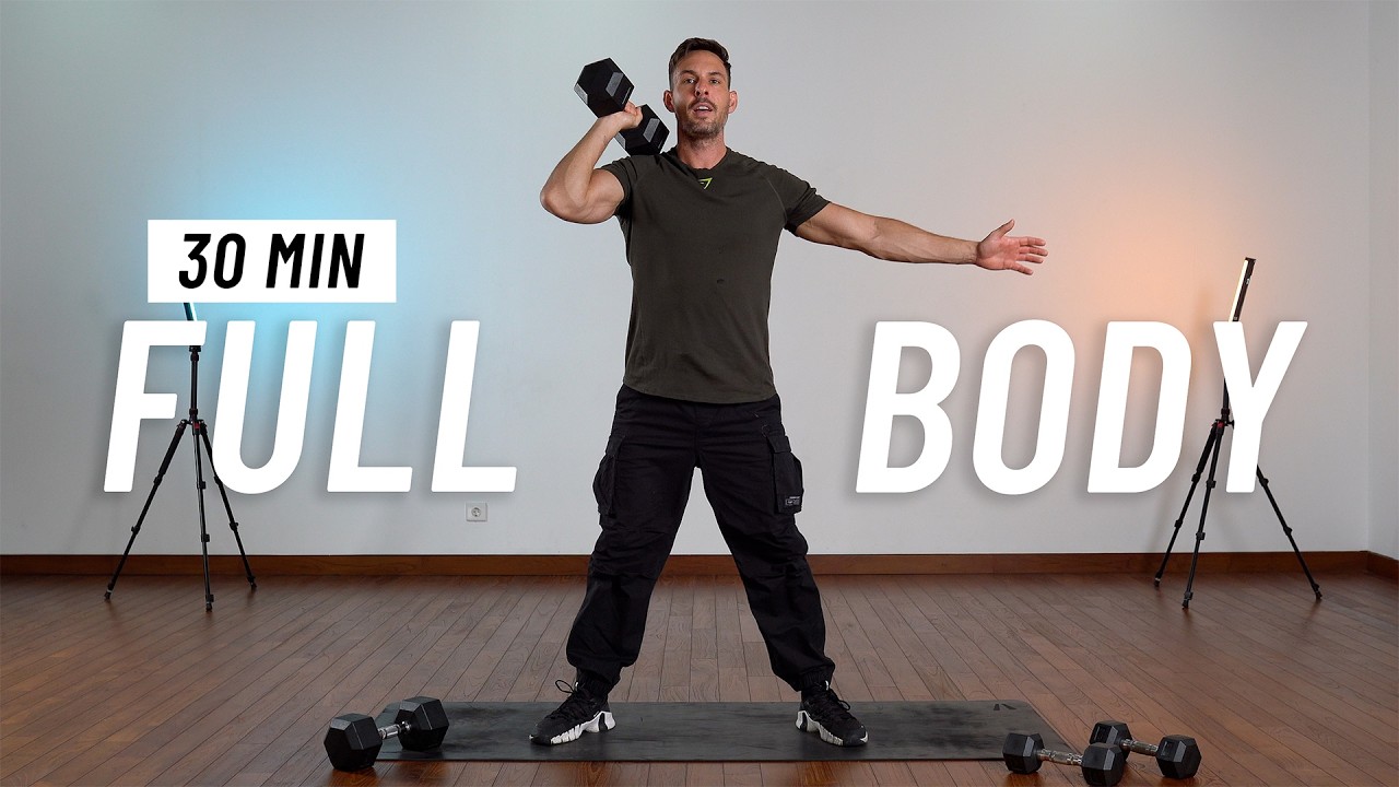 30 MIN FULL BODY DUMBBELL Workout (Build Muscle & Strength)