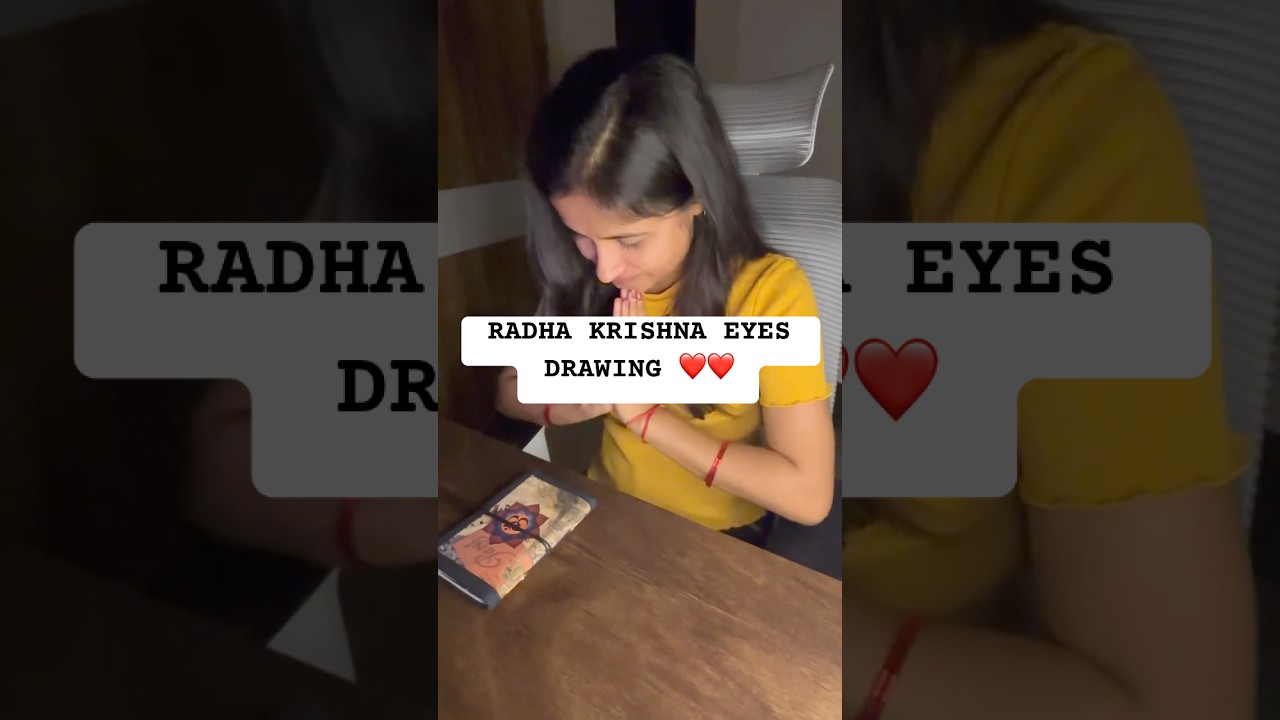 Krishna Radha Eyes Painting | Divine Love & Spiritual Art🎨🕉️ 