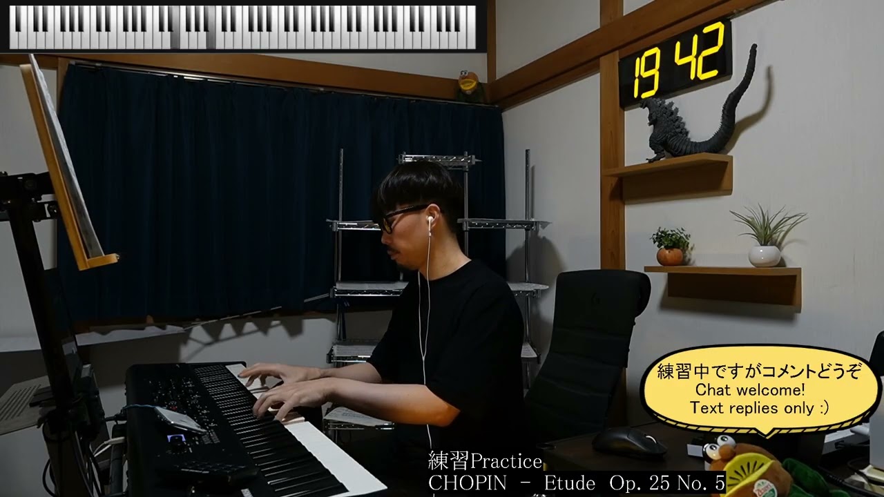 【無言】ショパン エチュード 練習記録　Day 102（2026/01/23）Chopin Etude Piano Practice