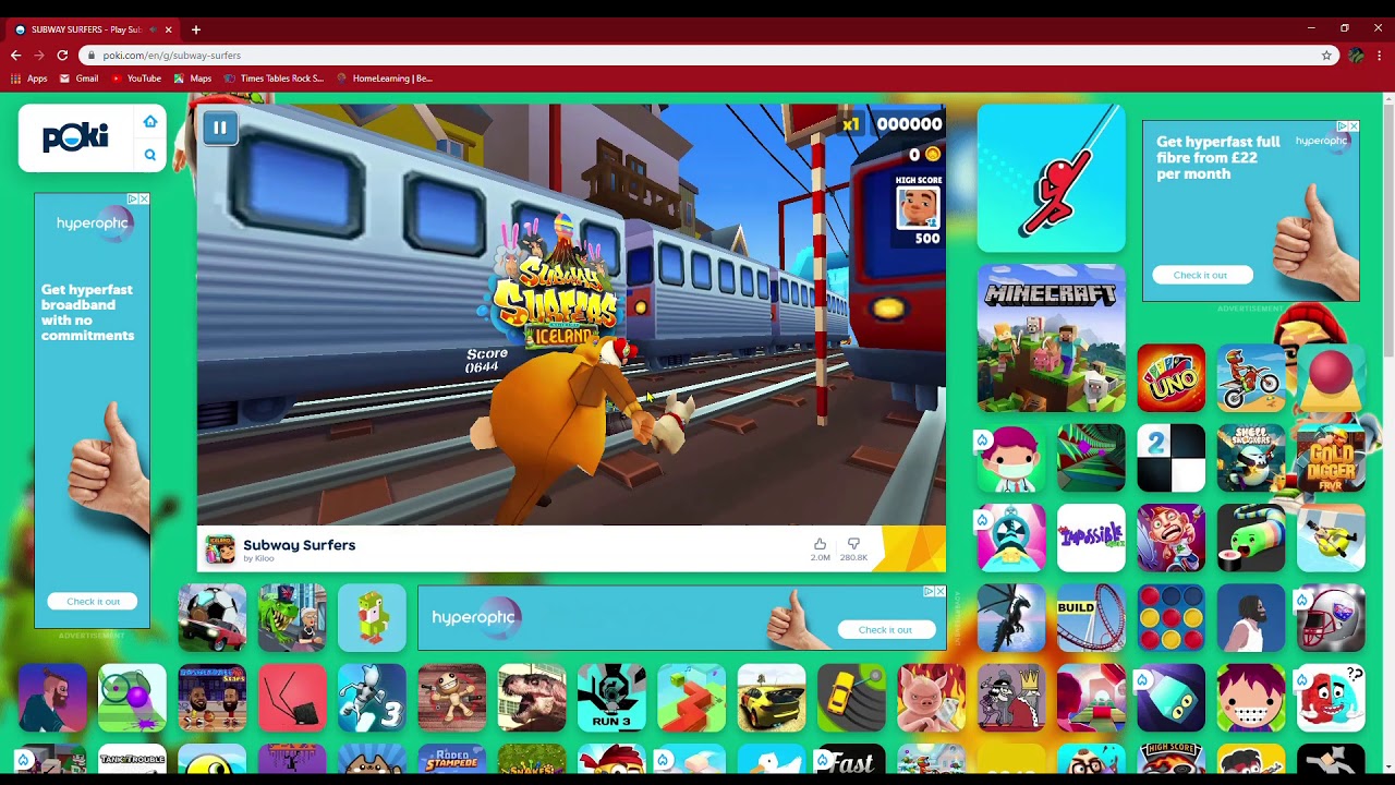 FREE SUBWAY SURFERS ONLINE!