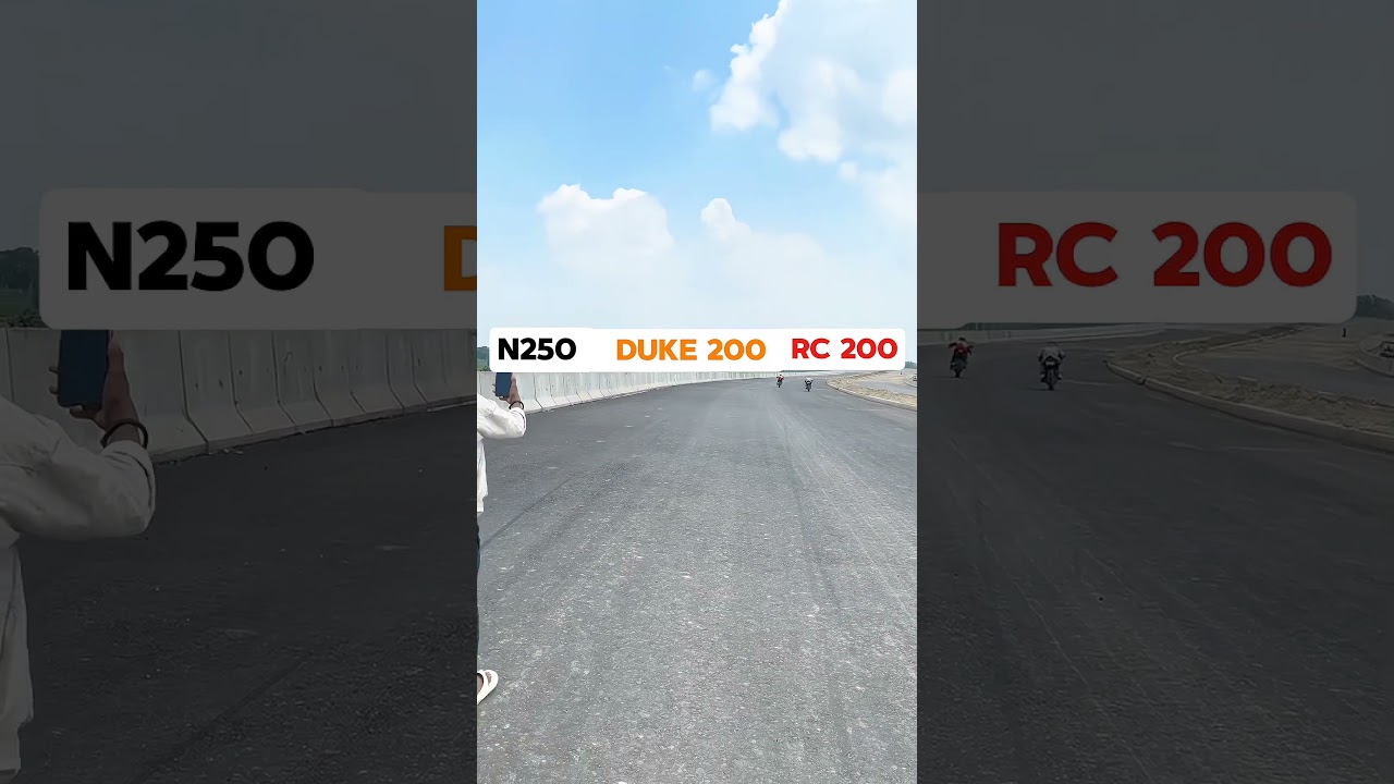 N250 Vs Duke200 Vs RC200 drag race #n250 #pulsarn250 #duke200 #rc200 #dragrace #shorts