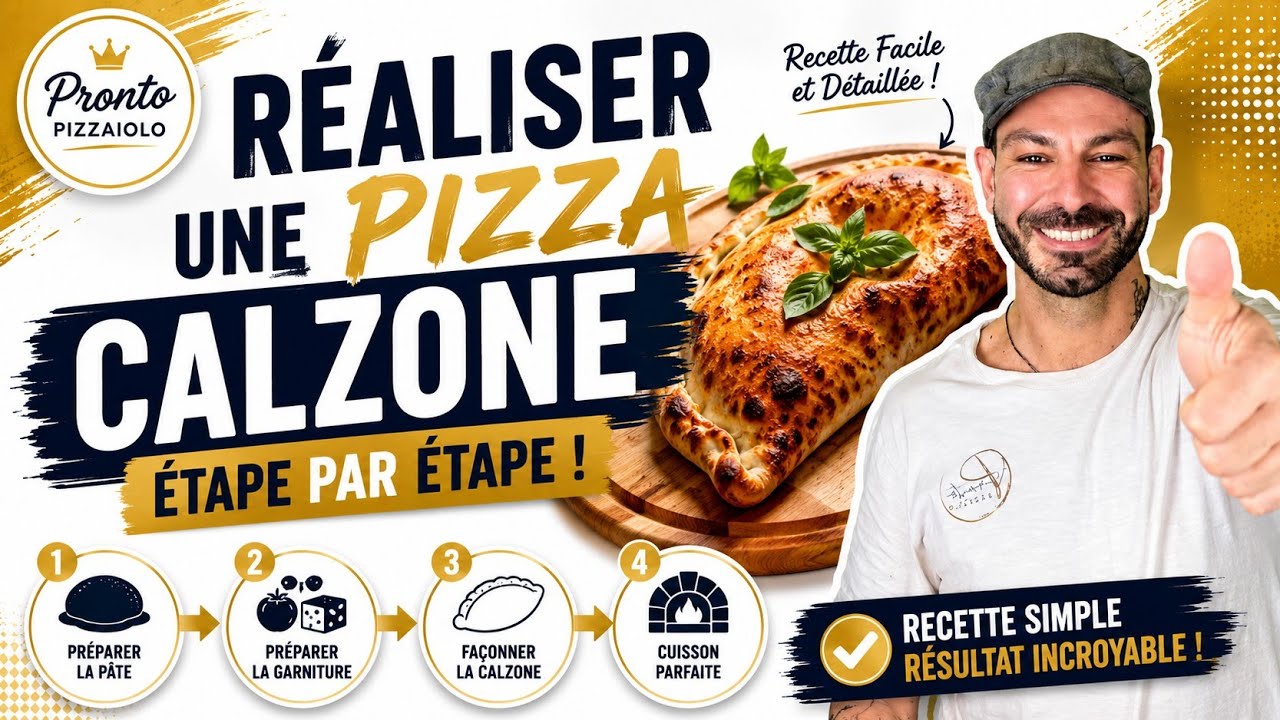Réaliser une pizza calzone ! Recette Facile et Délicieuse ! 🍕