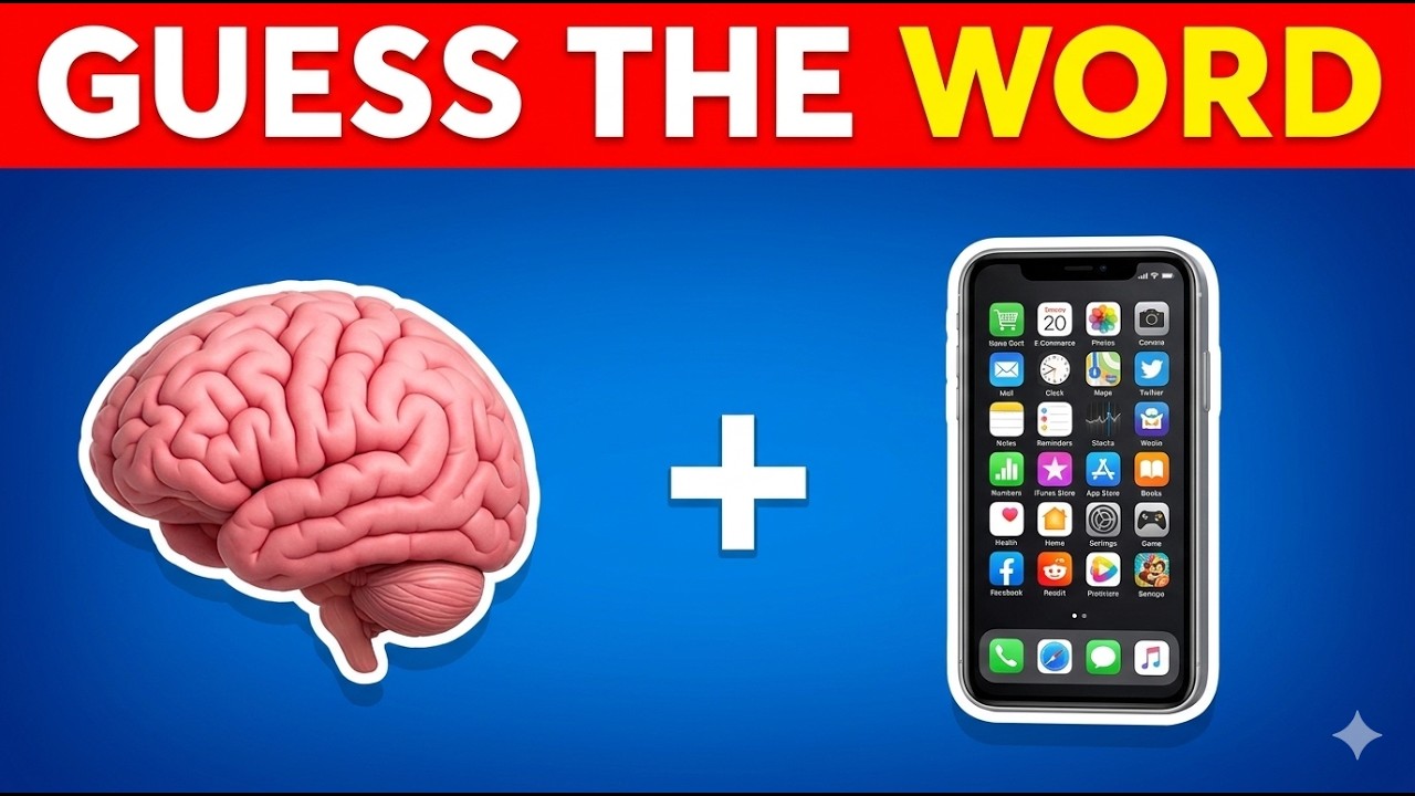 Guess The WORD By Emojis 🤔🧠 Emoji Quiz Challenge