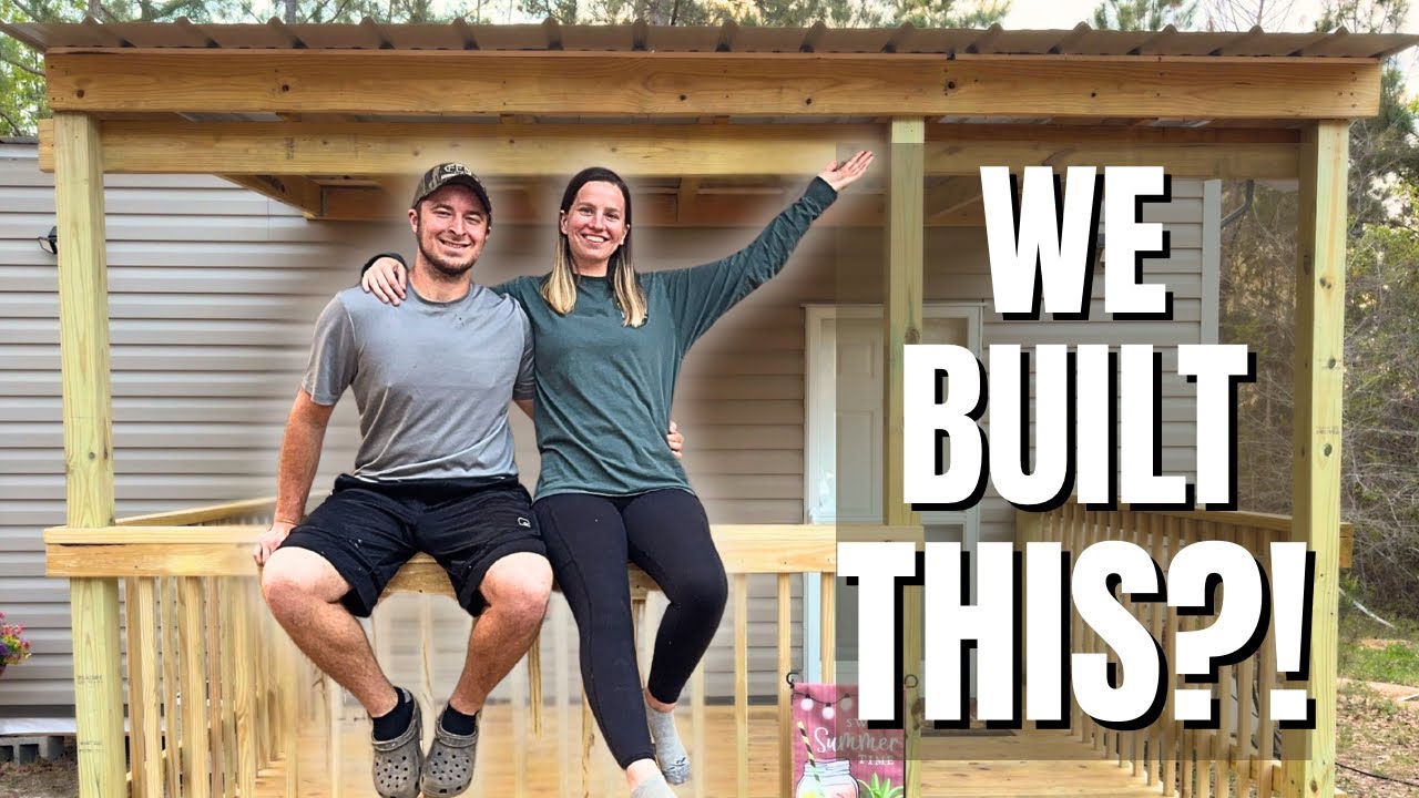 Our Tiny Home Finally Has A Porch! | Full DIY Build