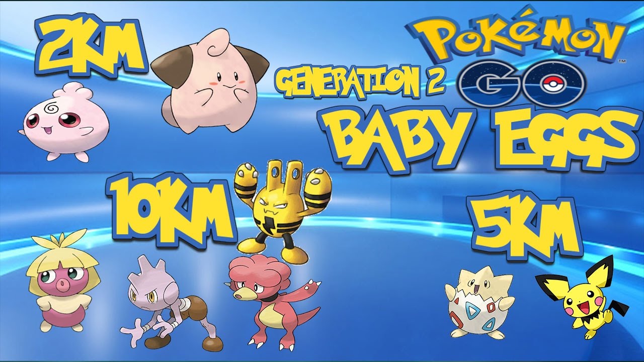 POKEMON GO HOW TO GET ALL GENERATION 2 BABY POKEMON FROM BABY EGGS HATCHING! HOLIDAY PIKACHU
