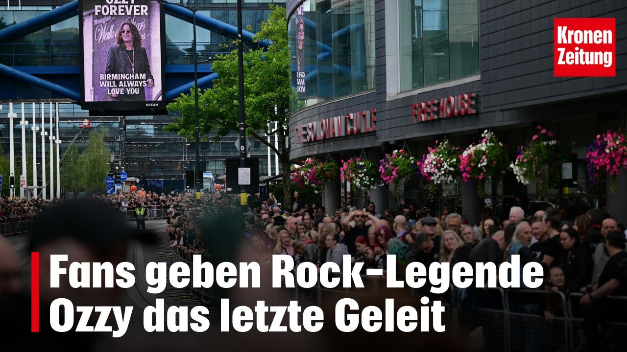 Fans geben der Rock-Legende Ozzy Osbourne das letzte Geleit | krone.tv NEWS