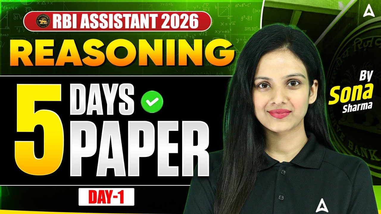 RBI Assistant 2026 Reasoning 🔥 | Reasoning Day 1 Paper | Most Expected Questions | By Sona Ma'am