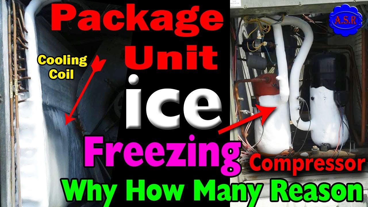Package AC compressor suction line cooling coil ice freezing up what’s problem How troubleshoot find