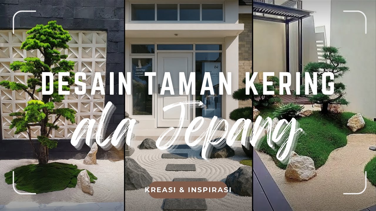 MODAL BATU & PASIR? Inspirasi DESAIN TAMAN KERING ala JEPANG Aesthetic | Taman ZEN GARDEN Minimalis!