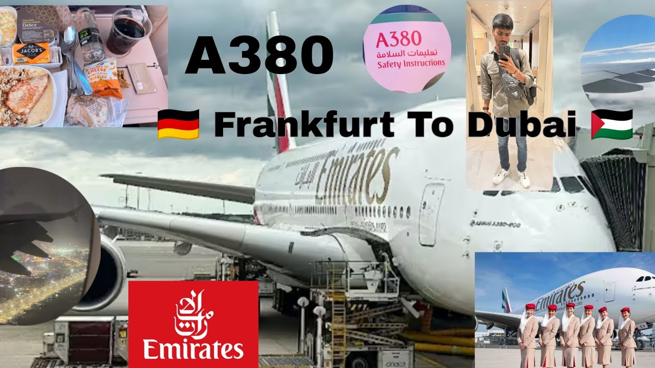 Frankfurt To Dubai In Emirates A380 World's Largest Aircraft Economy Class 🛫 | Germany 🇩🇪To India 🇮🇳