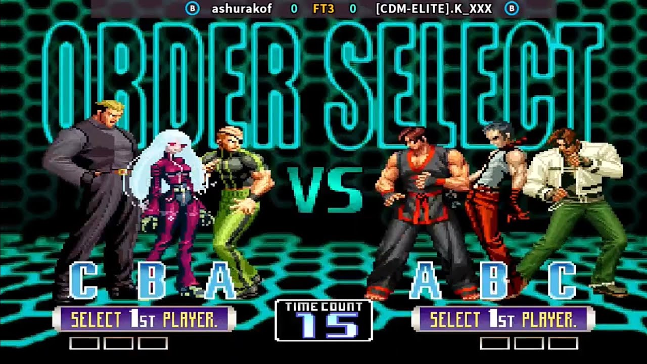 Kof 2002 plus Fightcade ashurakof vs [CDM-ELITE].K_XXX