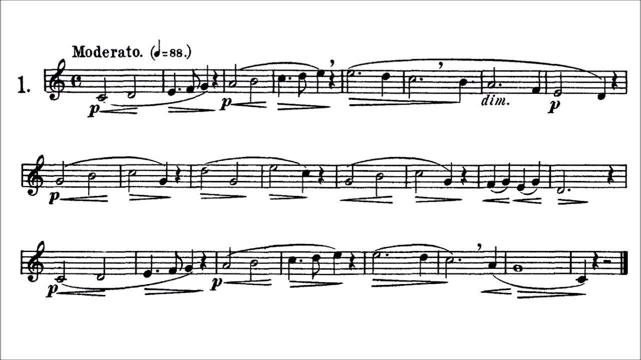 Trumpet Play-Along - Concone - No 1 from 50 lyrical studies Op.9 - Moderato - with sheet music
