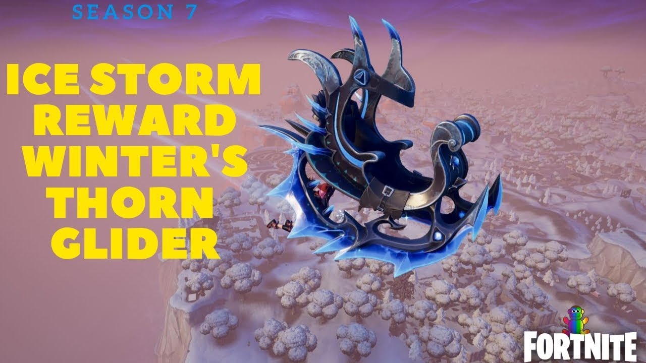 Fortnite - Reward for Completing Ice Storm Challenges Challenge - Winter's Thorn Glider Season 7