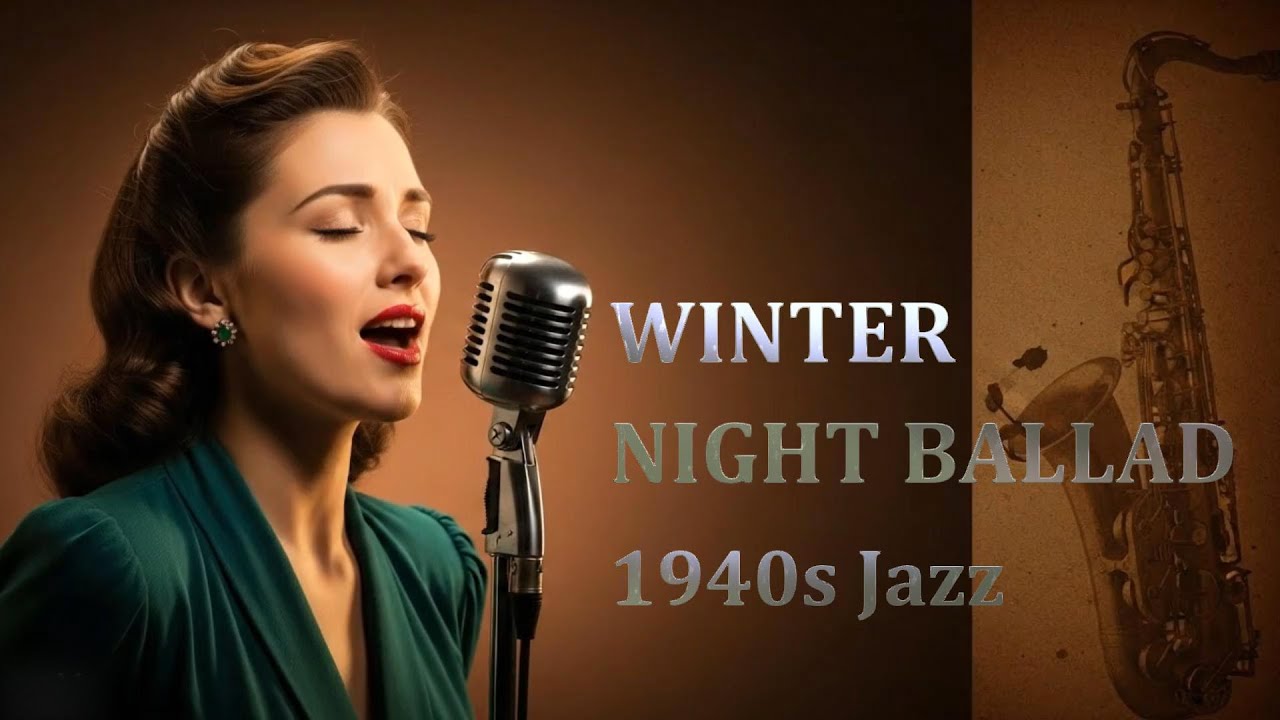 🛌Winter Night Ballad / Vintage 1940s Jazz with Cinematic Strings (Slow & Soothing) 💤Just press play.