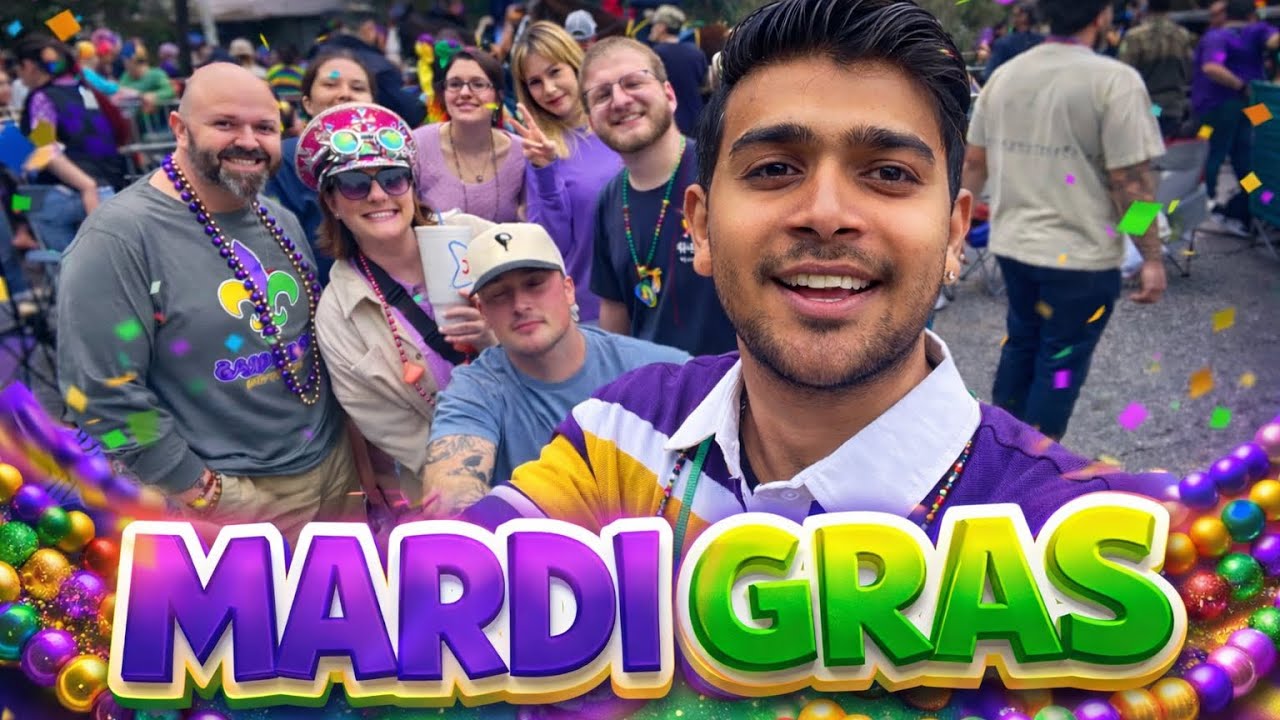 My First Mardi Gras Parade in Louisiana 🇺🇸 | Lafayette 2026
