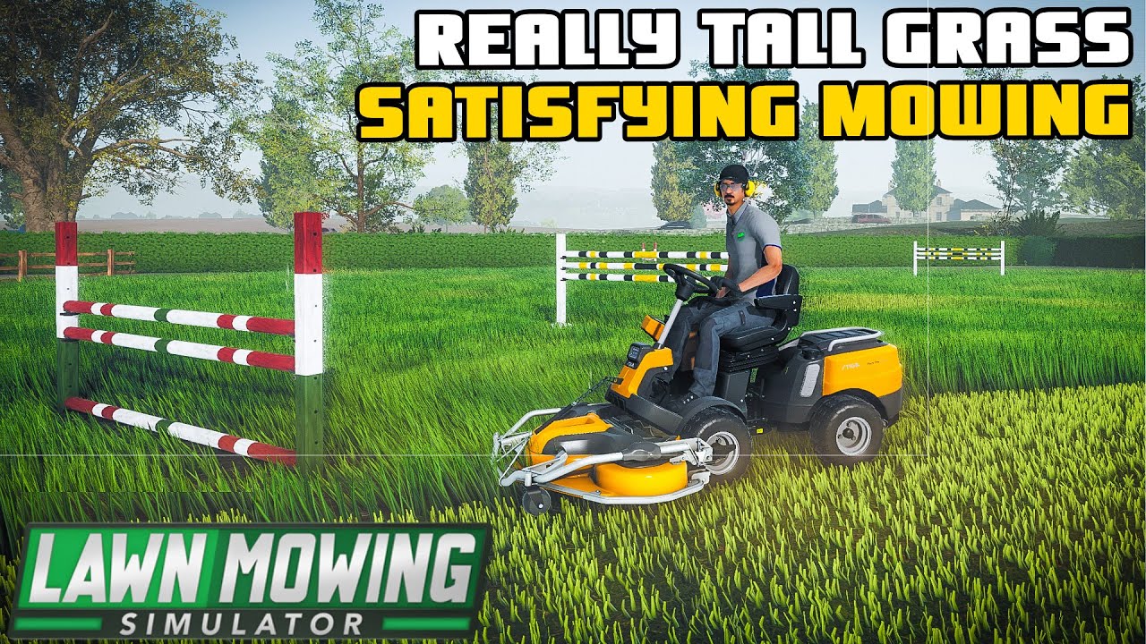 SATISFYING MOWING THICK LONG GRASS | Lawn Mowing Simulator | Part 5